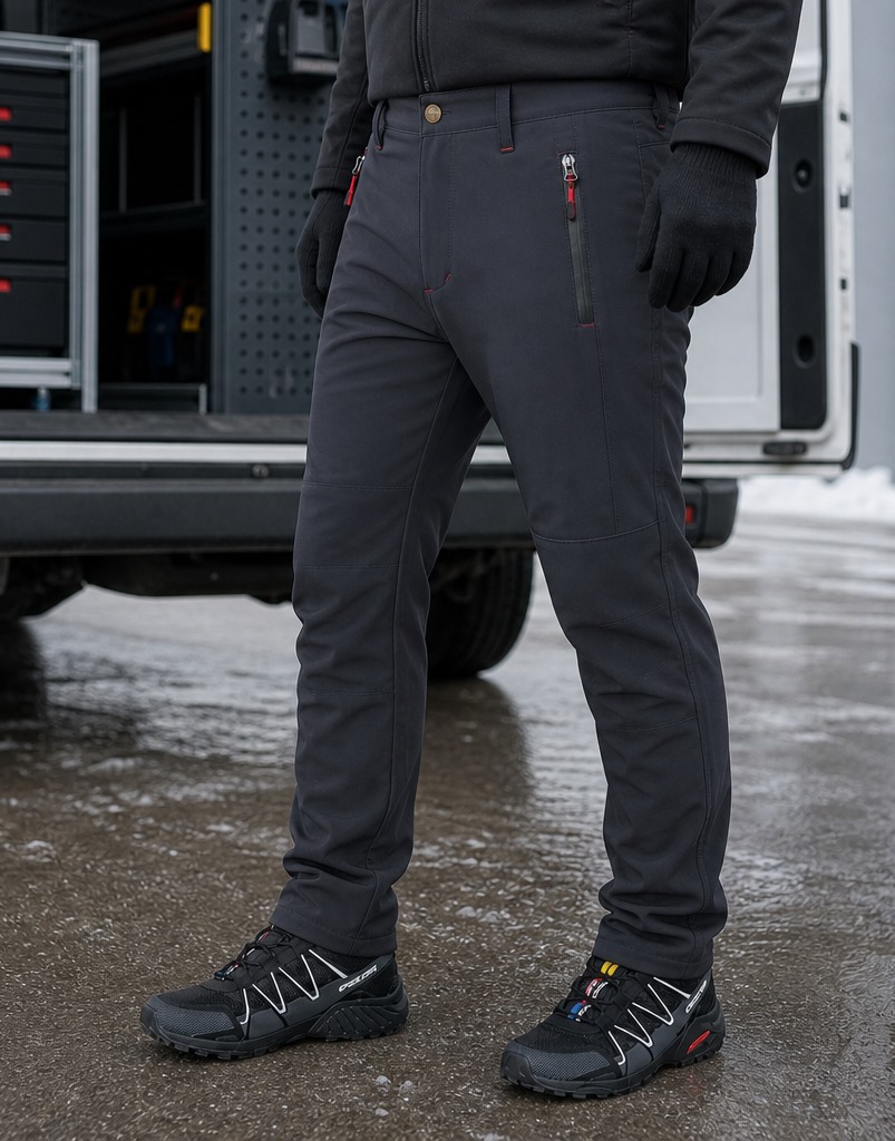Antrasit softshell kışlık iş pantolonu model görünümü